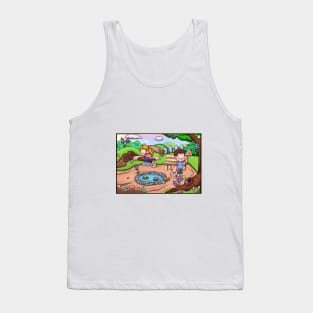 Kids Doing An Easter Egg Hunt Tank Top